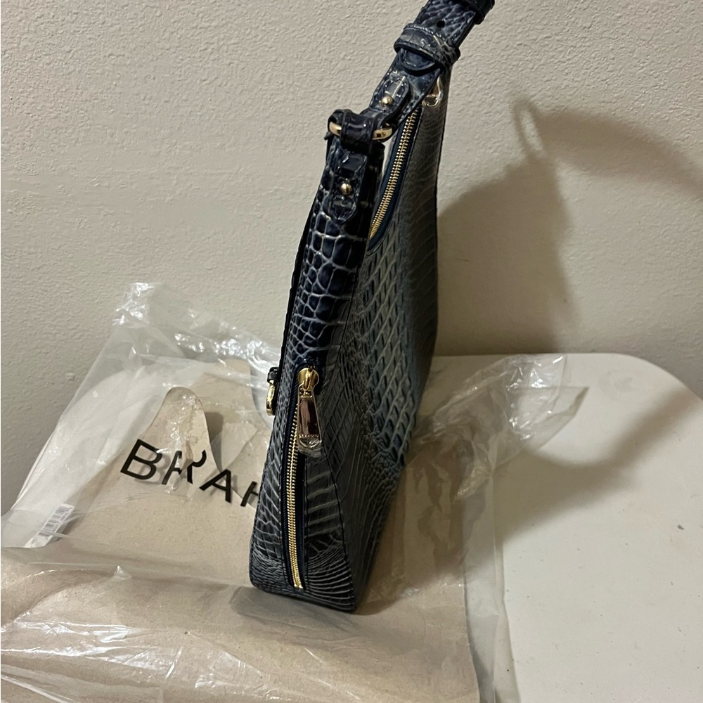NWOT Brahmin Blue and Cream Women's Bag - Picture 5 of 9